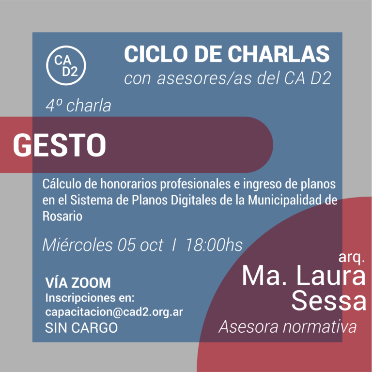 CICLO DE CHARLAS CON ASESORES/AS DEL CA D2 – Charla #04 – 05/10– 18hs – VÍA ZOOM