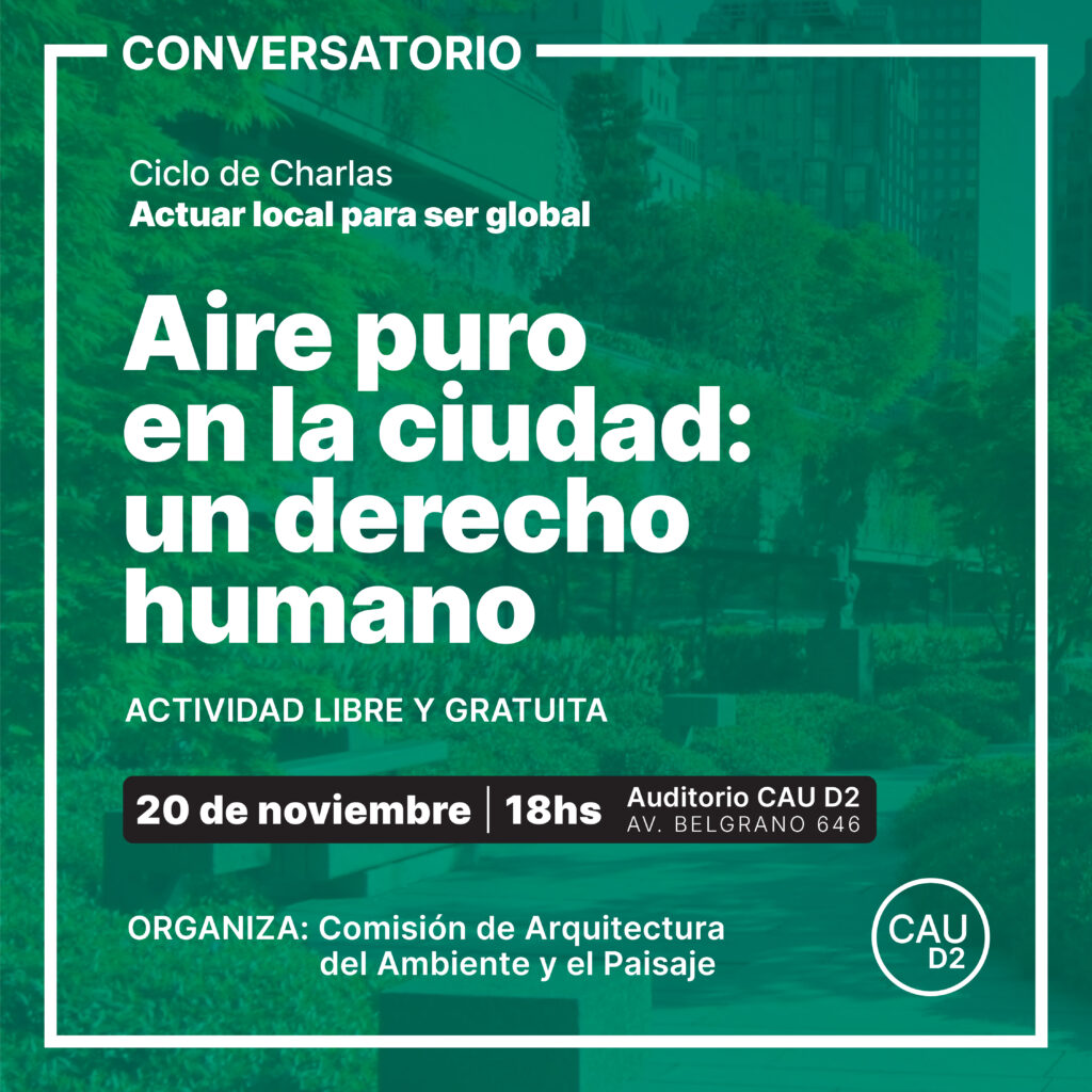 Conversatorio: Aire puro en la ciudad: un derecho humano