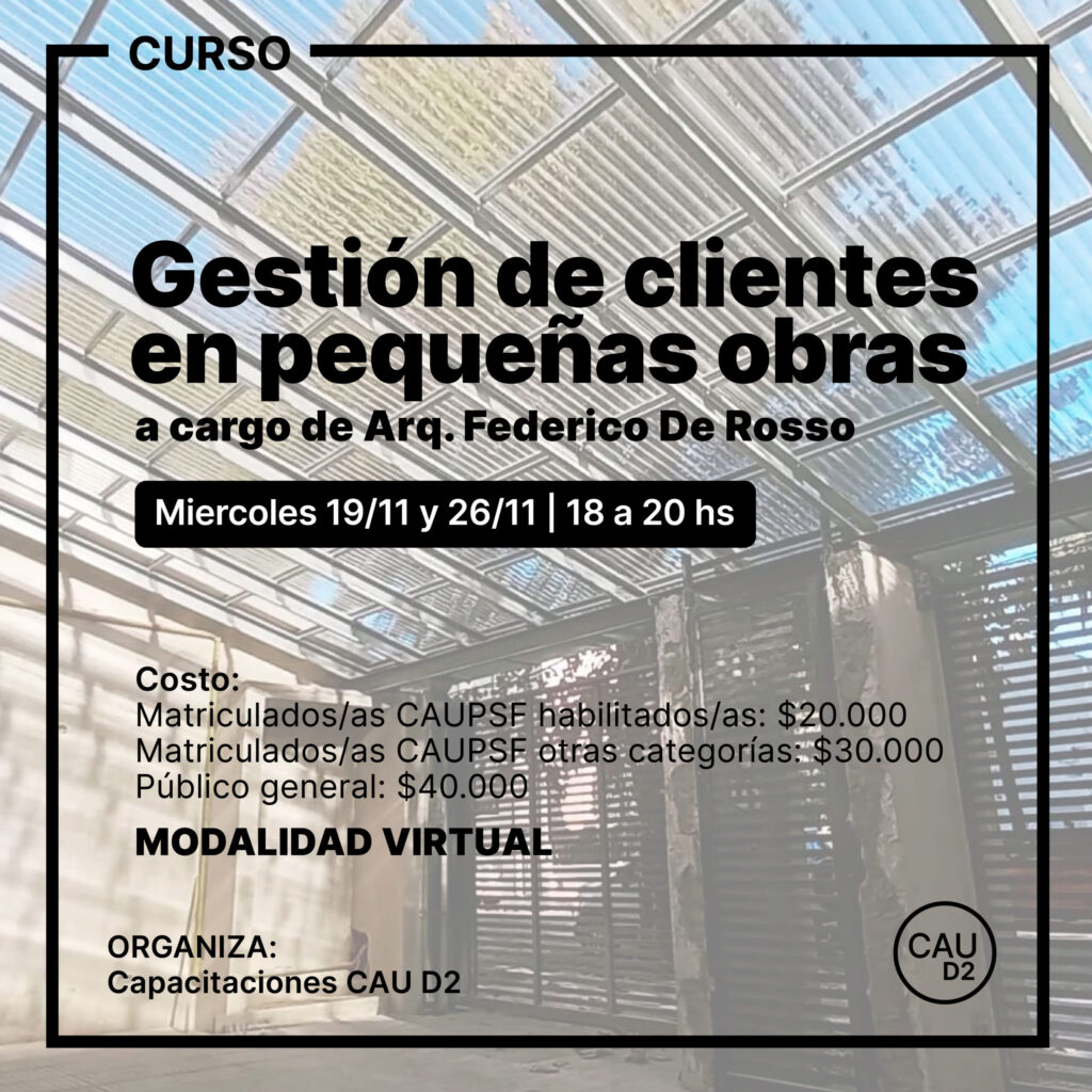 Curso: “Gestión de Clientes en Pequeñas Obras”