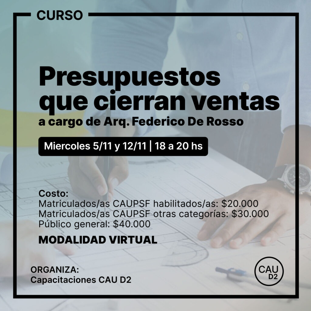 Curso: “Presupuestos que cierran ventas”